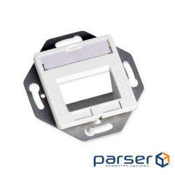 Пластина на 2 модуля LANScape, похила, виступ всередину, біла RAL9010, (WAXWSE-S0201-C001)