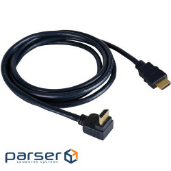 Кабель монітора-сигнальний HDMI M/M 0.5m,HS+HEC+ARC 90ёвниз 4K@30Hz Gold,чорний (84.00.7059-1) (84.00.7059-1)