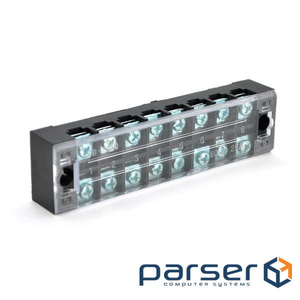 Клемна колодка 8-розрядна TB-2508 25A / 600V, перетин дроту 0,5-2,5мм2, 25 шт в упаковці, ціна за шт 