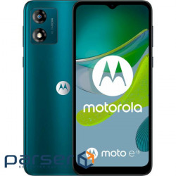 Смартфон Motorola Moto E13 2/64GB Dual Sim Aurora Green (PAXT0035RS), 6.5'' (1600х 720) IPS / Unisoc