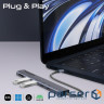 Концентратор USB Type-C Promate LinkHub-5x 5 in 1 Grey