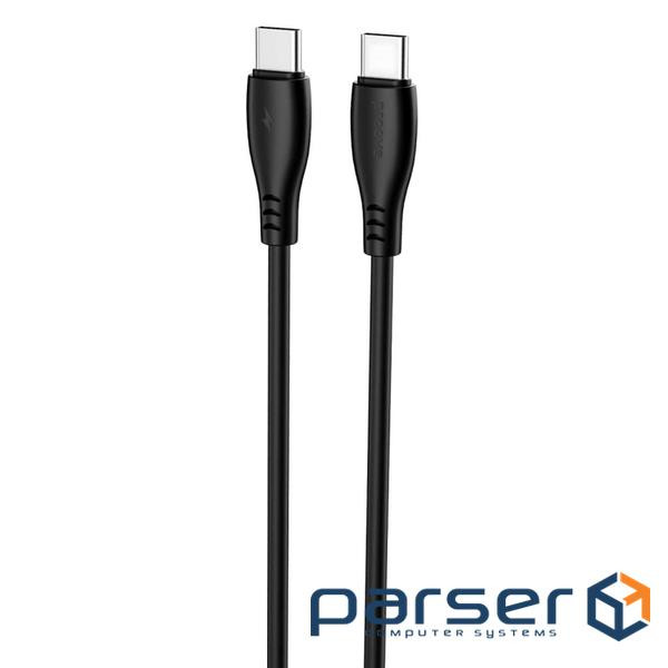 Кабель Proove Simple Silicone Type-C to Type-C 60W (1m) black (CCSI60002201)