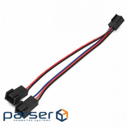 Internal power cable FanPower 3p 1x2 M/F, 0.15m copper, black (62.09.8299-1)