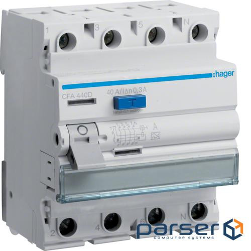 ПЗВ 4P 6kA 40A 300mA A (CFA440D)