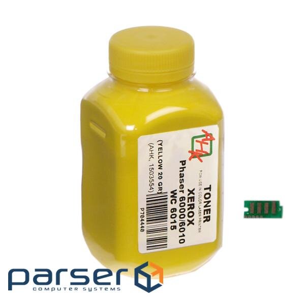 Тонер Xerox Phaser 6000/6010, 20г Yellow +chip AHK (1500254)