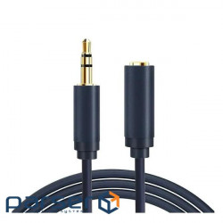Кабель Cabletime Audio 3.5 mm M - 3.5 mm F, 1.5 m, Black, 3 pin (CF16J)
