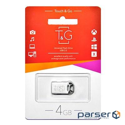 Флеш-накопичувач USB 4GB T&G 110 Metal Series Silver (TG110-4G)