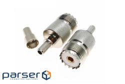 Роз&apos,єм UHF Female під обтиск на кабель RG58 / RG142 / RG223 / LMR-195 / 3D-FB / SYV50 (YT42257)