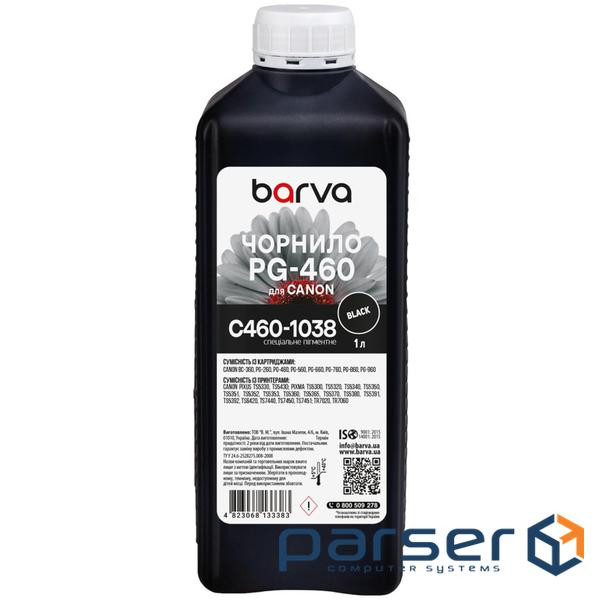 Чорнило Barva Canon PG-460 1 л, special pigment, black (C460-1038)