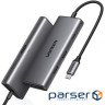 Док-станція USB3.1 Type-C --> HDMI 4K30Hz/USB 3.0x2/Type-C/SD/TF/ PD 100W CM498 7 in 1 Ugree (15531)