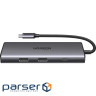 Док-станція USB3.1 Type-C --> HDMI 4K30Hz/USB 3.0x2/Type-C/SD/TF/ PD 100W CM498 7 in 1 Ugree (15531)