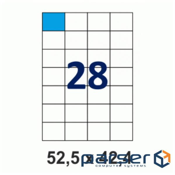 Етикетка самоклеюча Tama 52,5х42,4 (28 на аркуші) с/кл (100листів) ) (16777)