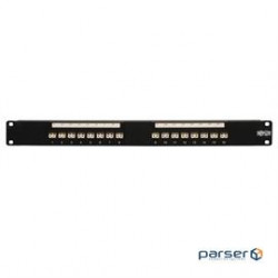 16-Port Fiber Patch Panel, 1U (LC/LC), Multimode or Singlemode (N490-016-LCLC)