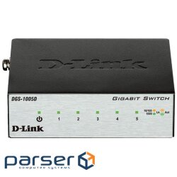 Комутатор мережевий D-Link DGS-1005D
