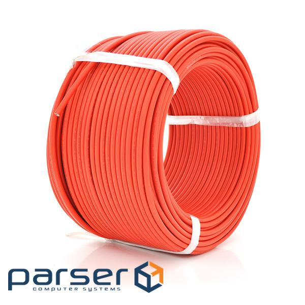 Кабель для сонячних систем 6mm2 (червоний) котушка 100м (КСС-КР 6)