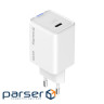 Мережевий зарядний пристрій ColorWay GaN Mini 65W PD Port PPS USB-C White (CW-CHS049PD-WT)