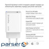 Мережевий зарядний пристрій ColorWay GaN Mini 65W PD Port PPS USB-C White (CW-CHS049PD-WT)