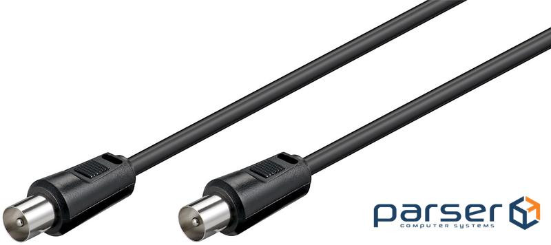 Кабель антенний RF:Coaxial M/M 5.0m,75 Ohm D=5.0mm 2xShielded,чорний (75.06.8150-40)