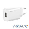 Зарядний пристрій Grand-X Quick Charge QС3.0, + cable USB -> Type C 1m white (CH-550WT)