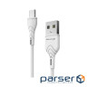 Зарядний пристрій Grand-X Quick Charge QС3.0, + cable USB -> Type C 1m white (CH-550WT)