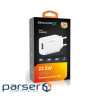 Зарядний пристрій Grand-X Quick Charge QС3.0, + cable USB -> Type C 1m white (CH-550WT)