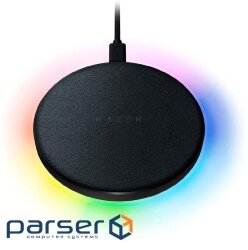 Зарядний пристрій RAZER Chroma Charging Pad 10W Fast WL Charger RGB Black (RC21-01600100-R371) RAZER Chroma Charging Pad 10W Fast WL Charger RGB Black (RC21-01600100-R371)