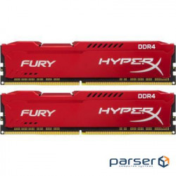 Пам'ять Kingston 32 GB (2x16GB) DDR4 2666 MHz HyperX Fury Red (H (HX426C16FRK2/32)