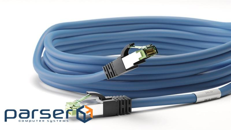 Патч-корд екранований RJ45 SFTP8.1 7.5m,patch AWG24 D=8.2mm LSOH Gold Cu,синій (75.04.5663-5) (75.04.5663-5)