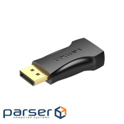 Перехідник DisplayPort M to HDMI F black Vention (HBOB0)