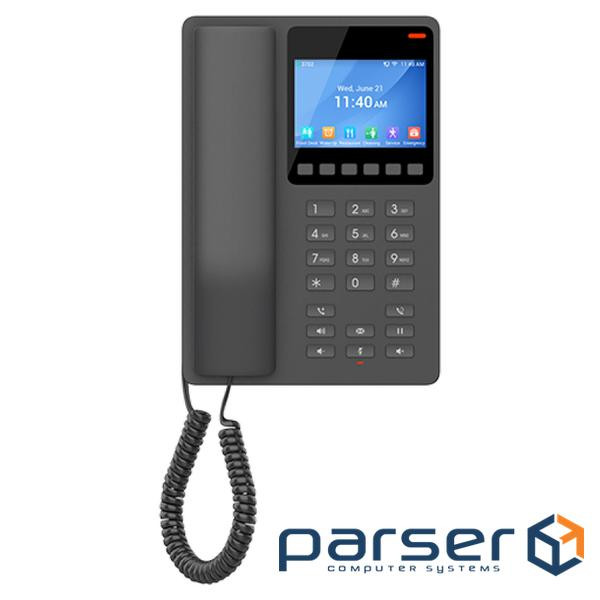 Grandstream GHP631, Compact Hotel IP Phone, 2 SIP accounts, 2 lines, 1x Ethernet 10/100 PoE, 480x320