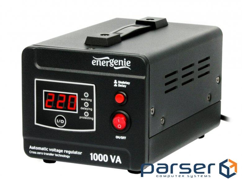 Стабілізатор EnerGenie EG-AVR-D1000-01, 600Вт 