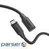 Кабель-продовжувач USB 3.1 Gen 2 Type-C M-M, 1 м, (20V/5A), 100W （10Gbps）Чорний , US353 UGREE (10387)