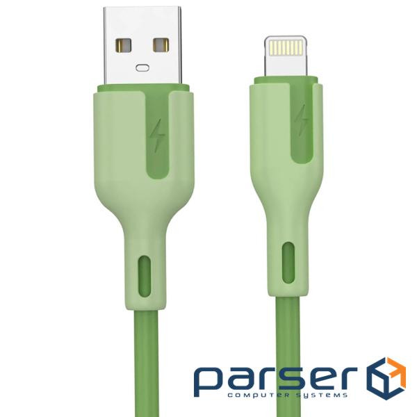 Кабель USB AM-Lightning M, 1.0 м, 2.4A, зелений Choetech (XAL-0003-GN-V2)