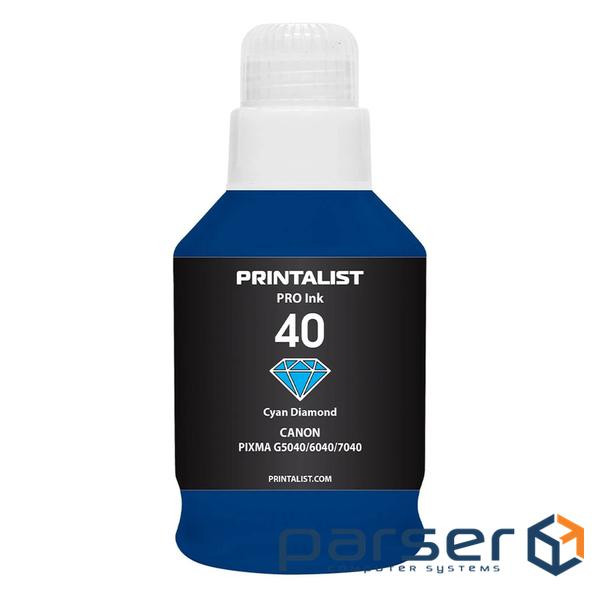 Чорнило Printalist Canon GI-40 для G5040/G6040 190г Cyan (PL40C)
