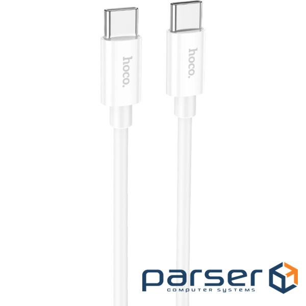Cable HOCO X87 Magic Silicone Type-C to Type-C PD 60W 1m White (6931474783264)