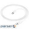 Cable HOCO X87 Magic Silicone Type-C to Type-C PD 60W 1m White (6931474783264)
