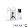 Дата кабель USB 2.0 AM to USB-C 1.0m 3A black XO (NB302-AC.black)
