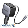 Зарядний пристрій Ugreen Car charger USB-C PD90W + cable USB-C to USB-C retractable (55909B)