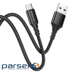 Дата кабель USB 2.0 AM to Micro 5P 1.0m 2.4A BX54 black BOROFONE (6931474745811)