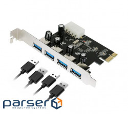Expansion board Dynamode USB 3.0 4 external ports NEC μPD720201 to PCI-E (USB3.0-4-PCIE)