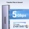 Концентратор UGREEN USB-C to HDMI + 3xUSB 3.0 + PD CM511 gray (15596)