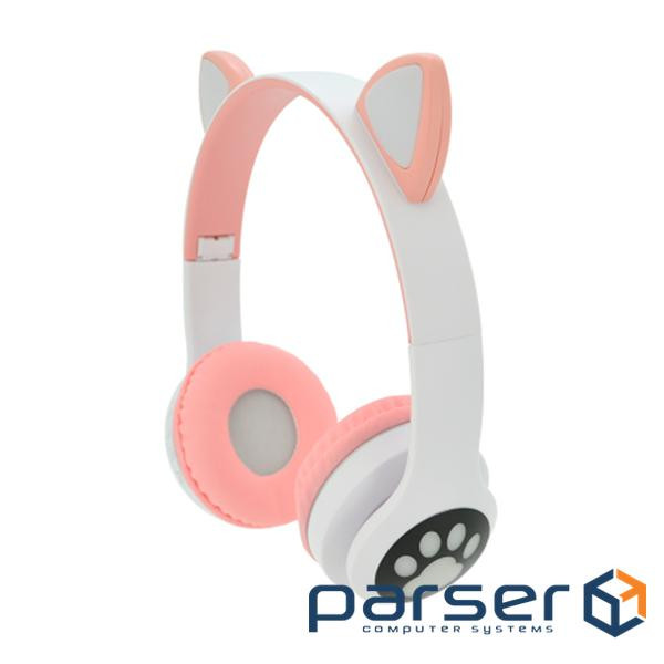 Бездротові навушники Bluetooth Cat Ear YR-28 Led, Pink (YR-28Pk)