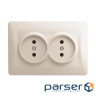 Розетка Videx BINERA 2а кремова (VF-BNSK2-CR)