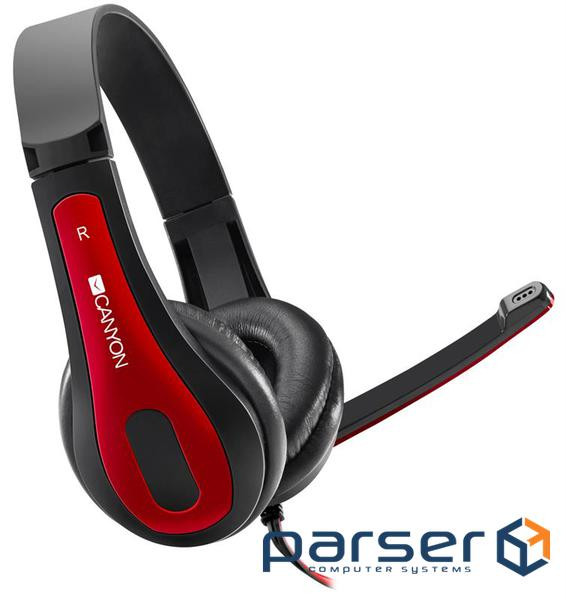 Навушники Canyon HSC-1 Black-Red (CNS-CHSC1BR)