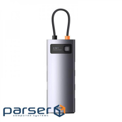 USB-Хаб Baseus Metal Gleam Series 4-in-1 (4xUSB3.0) gray (WKWG070013)
