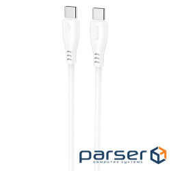 Кабель Proove Simple Silicone Type-C to Type-C 60W (1m) white (CCSI60002202)