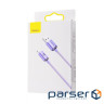 Кабель BASEUS Crystal Shine Series Fast Charging Data Cable USB to iP 2.4A 2м Pink (CAJY001204)