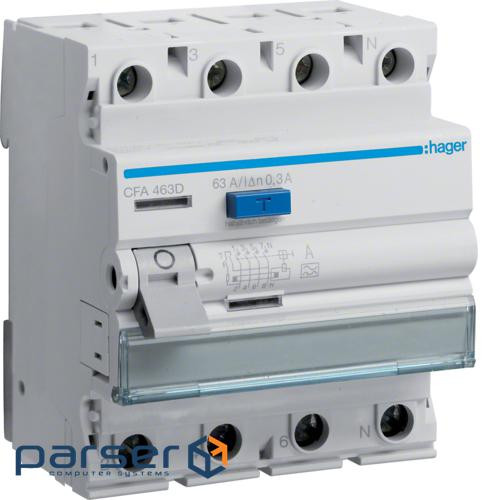 ПЗВ 4P 6kA 63A 300mA A (CFA463D)