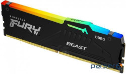 Модуль пам'яті Kingston DDR5 5200 8GB Beast Black RGB (KF552C40BBA-8)