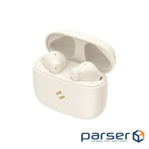 Бездротові навушники Havit TW947 TWS, Beige, Bluetooth V5.3, мікрофон, динаміки 13 (6939119044640)